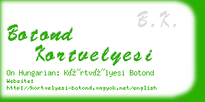 botond kortvelyesi business card